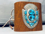 Arrowhead Protector Vintage Native American Navajo Turquoise Sterling Silver Ketoh Bracelet-Nativo Arts