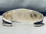Sensational Vintage Native American Navajo 5 Seafoam Turquoise Sterling Silver Bracelet-Nativo Arts