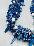 349 Grams Vintage Native American Navajo Rye Whitegoat Lapis Heishi Necklace-Nativo Arts