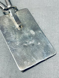 Important Vintage Navajo Ric Laselute Inlay Sterling Silver Necklace-Nativo Arts