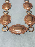 Gasp! Vintage Native American Navajo Hand Tooled Copper Necklace Old-Nativo Arts