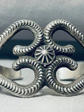Laguna Rare Early Technique Vintage Native American Zuni Sterling Silver Bracelet Cuff-Nativo Arts