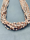 One Of The Most Unique Vintage Santo Domingo Heishi Shell Necklace Old-Nativo Arts