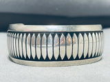 Signed Native American Navajo Sterling Silver Bracelet-Nativo Arts