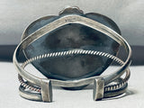 One Of The Best Vintage Native American Navajo Spiderweb Turquoise Sterling Silver Bracelet-Nativo Arts