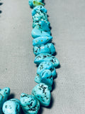 179 Grams Heavy Vintage Native American Navajo Turquoise Nugget Heishi Necklace-Nativo Arts