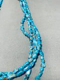 Gorgy!! Vintage Native American Navajo Morenci Turquoise Sterling Silver Necklace-Nativo Arts