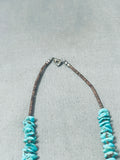 Striking Vintage Native American Navajo Turquoise Shell Sterling Silver Necklace-Nativo Arts