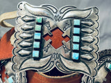 781 Grams Vintage Native American Navajo Turquoise Sterling Silver Concho Belt-Nativo Arts