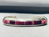 Cecil Henry Vintage Native American Navajo Purple Shell Sterling Silver Bracelet-Nativo Arts