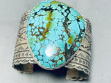 100+ Gram Native American Navajo Spiderweb Turquoise Sterling Silver Bracelet-Nativo Arts