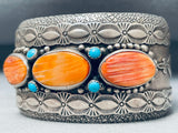 The Best Gary Nez Vintage Native American Navajo Turquoise Sterling Silver Shell Bracelet-Nativo Arts