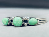 Opal Paquin Vintage Laguna Native American Zuni Green Turquoise Sterling Silver Bracelet-Nativo Arts