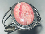 One Of The Best Vintage Cabochon Rhodochrosite Sterling Silver Bracelet-Nativo Arts