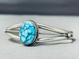 Important Vintage Native American Navajo Godber Turquoise Sterling Silver Bracelet-Nativo Arts