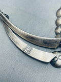 Charlie Bowie Rare Vintage Native American Navajo Turquoise Sterling Silver Necklace-Nativo Arts