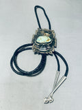 Gold Lasso Vintage Native American Navajo Royston Turquoise Sterling Silver Bolo Tie-Nativo Arts