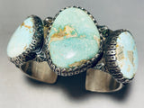 Apache Canyon Turquoise!! 123 Grams Vintage Native American Navajo Sterling Silver Bracelet-Nativo Arts