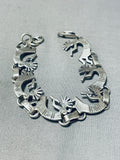 Tremendous Native American Navajo Sterling Silver Kokopelli Link Bracelet-Nativo Arts