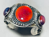 Rare Dragon Breath Opal Vintage Native American Navajo Sterling Silver Bracelet-Nativo Arts