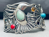 Native American One Of The Best Vintage Southwest Sterling Silver Hummingbird Bracelet-Nativo Arts