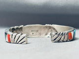 Detailed Bear Vintage Navajo Turquoise Bear Inlay Sterling Silver Bracelet-Nativo Arts