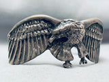 Extremely Detailed Vintage Southwest Eagle Sterling Silver Bracelet-Nativo Arts