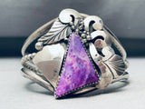 Gorgeous Vintage Native American Navajo Charoite Sterling Silver Bracelet-Nativo Arts