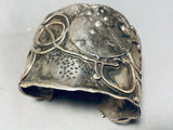 One Of The Most Unique Vintage Native American Navajo Sterling Silver Bracelet-Nativo Arts