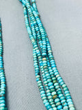 Rare Vintage Native American Navajo Turquoise Disc Sterling Silver Necklace-Nativo Arts