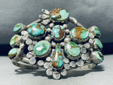 Bird Of Turquoise Vintage Native American Navajo Sterling Silver Bracelet Cuff-Nativo Arts