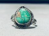Carico Lake Turquoise!! Vintage Native American Navajo Sterling Silver Ring Old-Nativo Arts