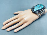 Museum Vintage Native American Navajo Morenci Turquoise Sterling Silver Bracelet-Nativo Arts