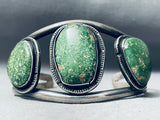 Huge Vintage Native American Navajo Royston Turquoise Sterling Silver Bracelet-Nativo Arts