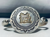 Taylor Signed Vintage Native American Navajo Medallion Sterling Silver Bracelet-Nativo Arts