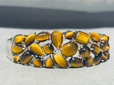 One Of The Most Unique Vintage Southwest Tiger's Eye Sterling Silver Bracelet-Nativo Arts