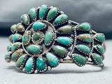 Marvelous Vintage Native American Zuni Turquoise Sterling Silver Cluster Bracelet-Nativo Arts