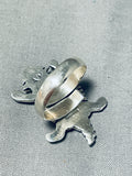 Sensational Native American Navajo Sterling Silver Toad Ring-Nativo Arts