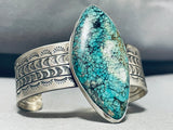 Eminent Native American Navajo Spiderweb Turquoise Sterling Silver Immense Bracelet-Nativo Arts