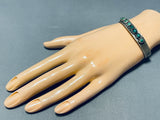 Amazing Vintage Native American Zuni Turquoise Sterling Silver Bracelet-Nativo Arts