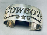 Dallas Cowboys Vintage Native American Navajo Sterling Silver Bracelet-Nativo Arts