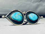 One Of The Biggest Crazy Vintage Native American Navajo Turquoise Sterling Silver Ring Old-Nativo Arts