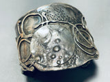 One Of The Most Unique Vintage Native American Navajo Sterling Silver Bracelet-Nativo Arts