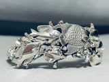School Of Fish Vintage Southwest Sterling Silver Bracelet Cuff-Nativo Arts