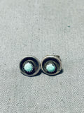 Impressive Vintage Native American Navajo Royston Turquoise Sterling Silver Earrings-Nativo Arts