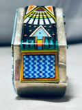 Most Intricate Vintage Southwest Turquoise Inlay Sterling Bracelet-Nativo Arts