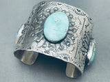 121 Grams Huge Native American Navajo Turquoise Sterling Silver Bracelet Cuff-Nativo Arts