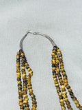 The Best Vintage Native American Navajo Tiger's Eye Sterling Silver Inlay Necklace-Nativo Arts