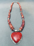 Heart Of Spiny Vintage Santo Domingo Sterling Silver Necklace-Nativo Arts