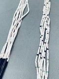 One Of The Best Vintage Santo Domingo White Black Shell Heishi Necklace-Nativo Arts